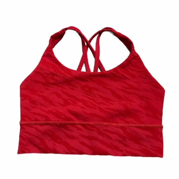 Lululemon Lunar New Year Energy Longline Bra *Medium Support (Dark Red) Size 4 - Picture 1 of 5